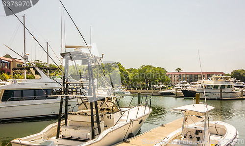 Image of boats in harbour town of south beach hilton head