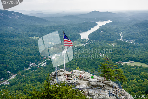 Image of lake lure and chimney rock landscapes