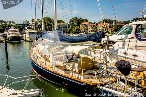 Image of boats in harbour town of south beach hilton head