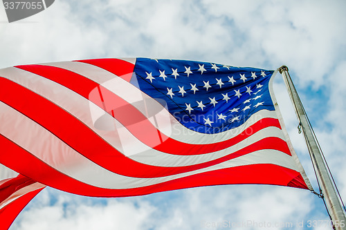 Image of red white and blue american flag