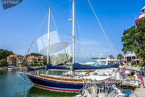 Image of boats in harbour town of south beach hilton head