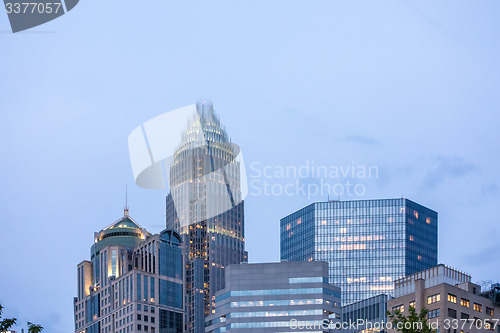 Image of charlotte north carolina city skyline in downtown