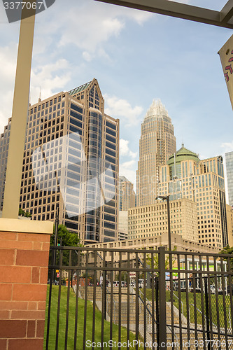 Image of charlotte north carolina city skyline from bbt ballpark