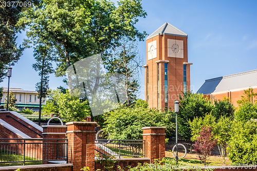 Image of modern and historic architecture at college campus