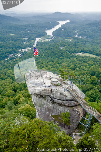 Image of lake lure and chimney rock landscapes