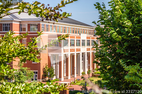 Image of modern and historic architecture at college campus