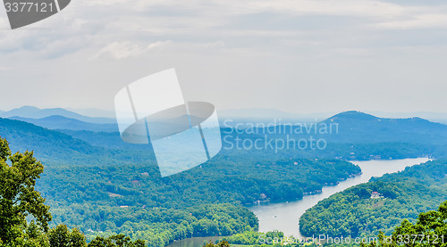 Image of chimney rock park and lake lure scenery