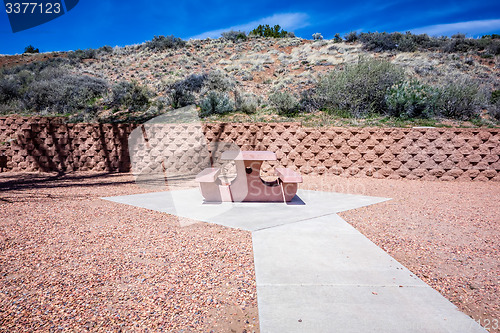 Image of arizona state rest area scenery off interstate 40