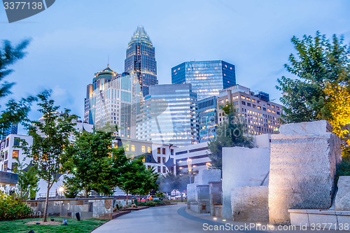 Image of charlotte north carolina city skyline in downtown