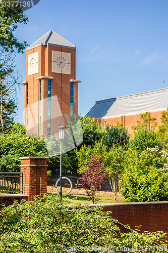 Image of modern and historic architecture at college campus
