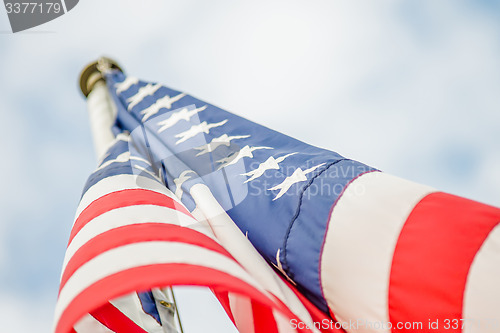 Image of red white and blue american flag