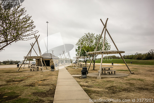 Image of oklahoma picnic rest area structures