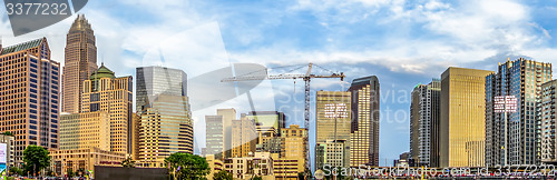 Image of charlotte north carolina city skyline from bbt ballpark