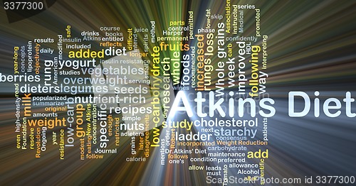 Image of Atkins diet background concept glowing