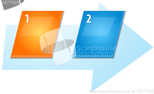 Image of Two Blank business diagram slanted sequence illustration