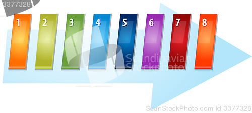 Image of bl272 DEight Blank business diagram slanted sequence illustratio