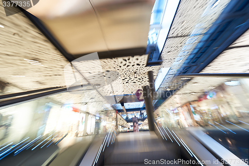 Image of Shopping mall  escalators