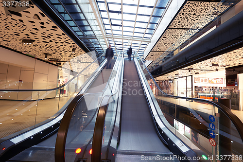 Image of Shopping mall  escalators