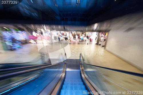 Image of Shopping mall  escalators