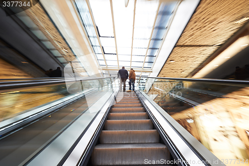 Image of Shopping mall  escalators