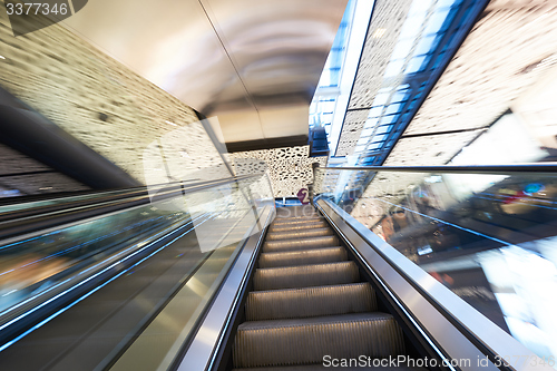 Image of Shopping mall  escalators