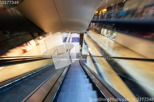 Image of Shopping mall  escalators