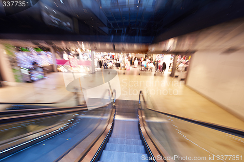 Image of Shopping mall  escalators