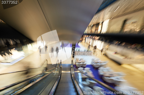 Image of Shopping mall  escalators