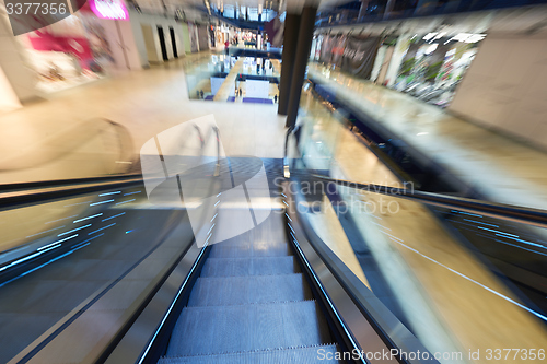 Image of Shopping mall  escalators