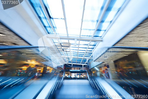 Image of Shopping mall  escalators