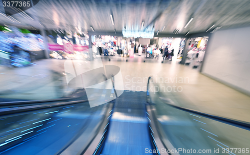 Image of Shopping mall  escalators