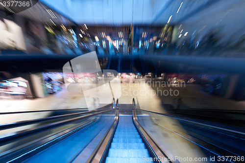 Image of Shopping mall  escalators