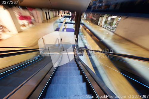 Image of Shopping mall  escalators