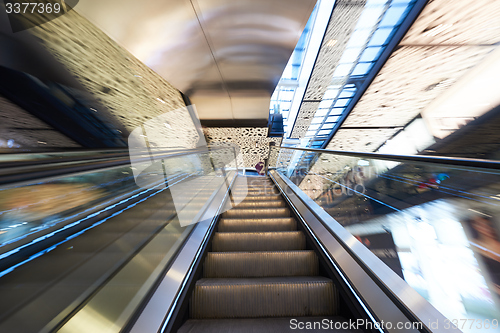 Image of Shopping mall  escalators