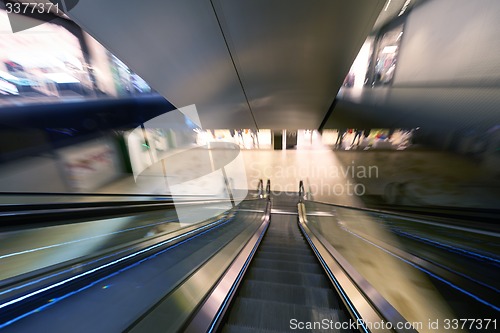 Image of Shopping mall  escalators