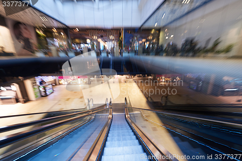 Image of Shopping mall  escalators