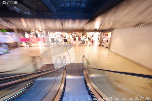 Image of Shopping mall  escalators