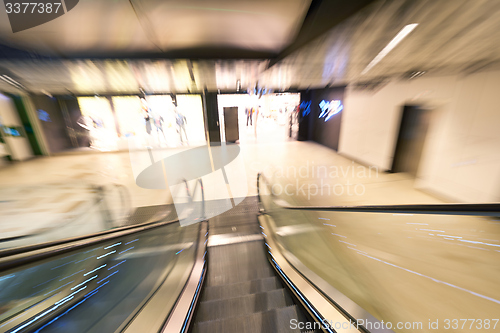 Image of Shopping mall  escalators