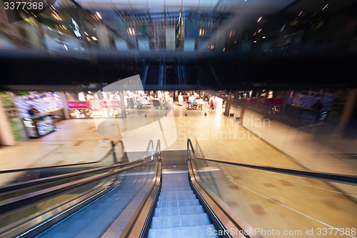 Image of Shopping mall  escalators