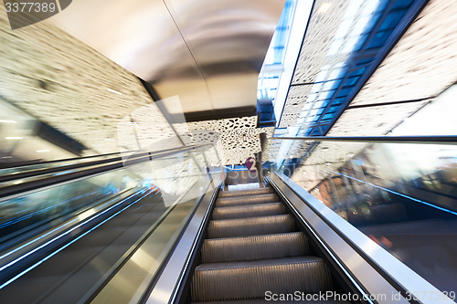 Image of Shopping mall  escalators