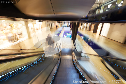 Image of Shopping mall  escalators