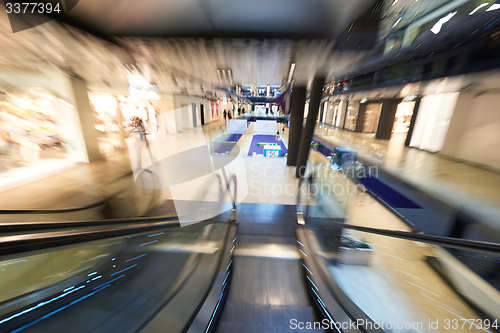 Image of Shopping mall  escalators