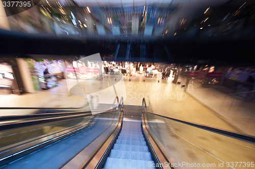 Image of Shopping mall  escalators