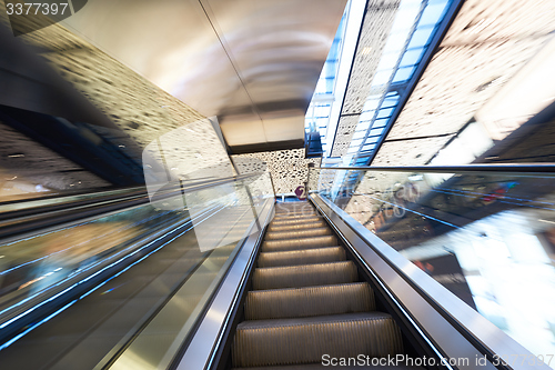 Image of Shopping mall  escalators