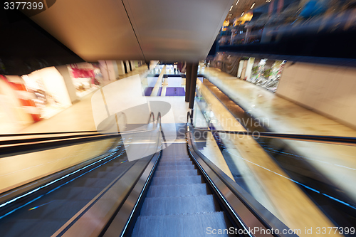 Image of Shopping mall  escalators