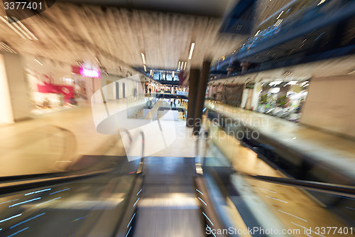 Image of Shopping mall  escalators