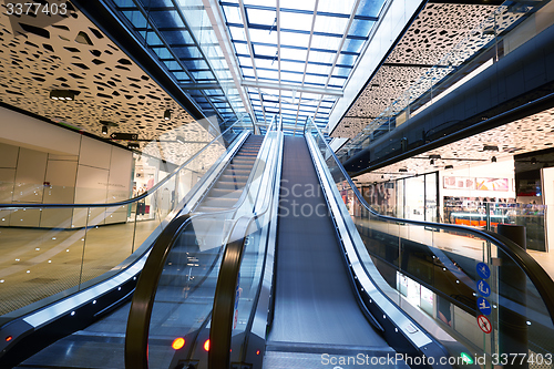 Image of Shopping mall  escalators