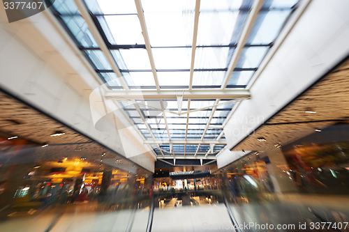 Image of Shopping mall  escalators