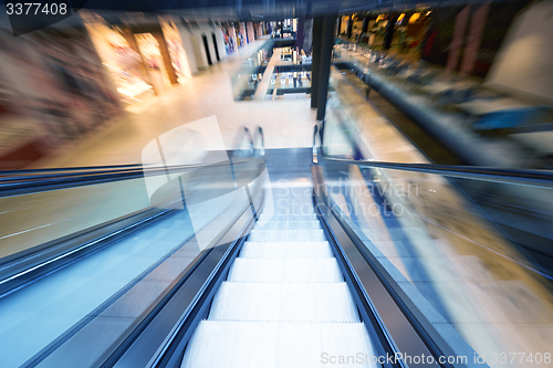 Image of Shopping mall  escalators