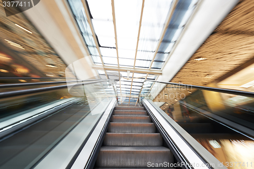 Image of Shopping mall  escalators